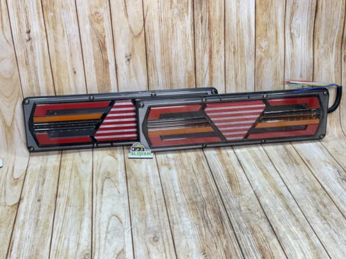 Ліхтар LED задній 12-24V до Автомобільної техніки, вантажівок, 46х13см (Біжучим Поворотник) NEW