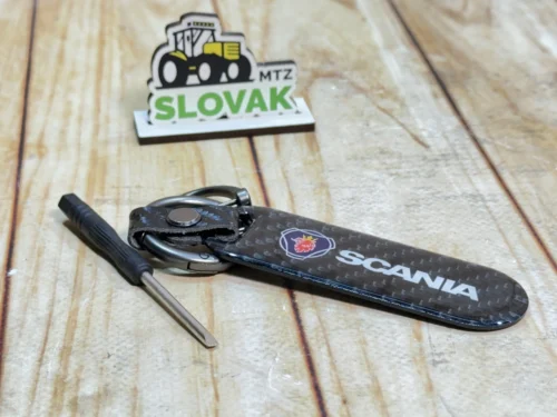 Стильний карбоновий брелок з логотипом SCANIA колір Чорний