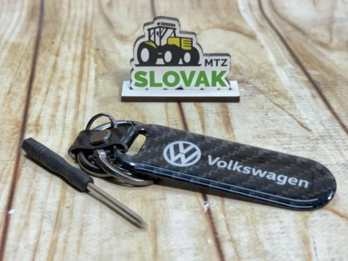 Стильний карбоновий брелок з логотипом Volkswagen колір Чорний