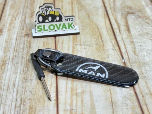 Стильний карбоновий брелок з логотипом MAN колір Чорний