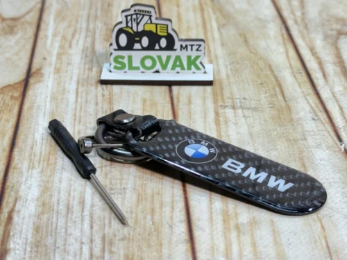 Стильний карбоновий брелок з логотипом BMW колір Чорний