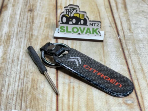 Стильний карбоновий брелок з логотипом Citroen колір Чорний