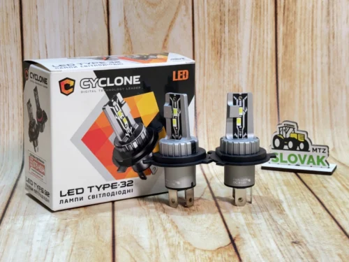 Світлодіодні лампи цоколь H4 65w 9-18v CYCLONE 6000k 4800 Lm