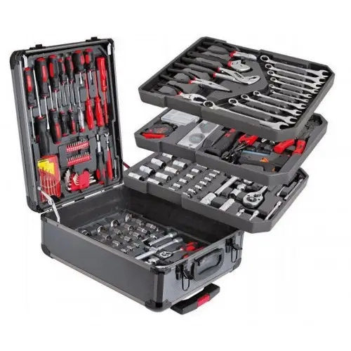 Універсальний набір інструментів у валізі на колесах на 187 предметів, Великий набір інструментів, фото