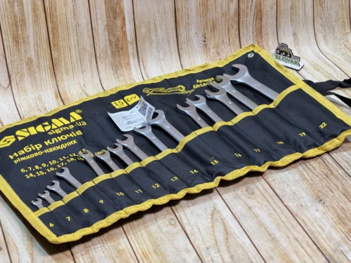 Ключі ріжково-накидні Sigma 15 шт 6-22 мм CrV satine (тк чохол)