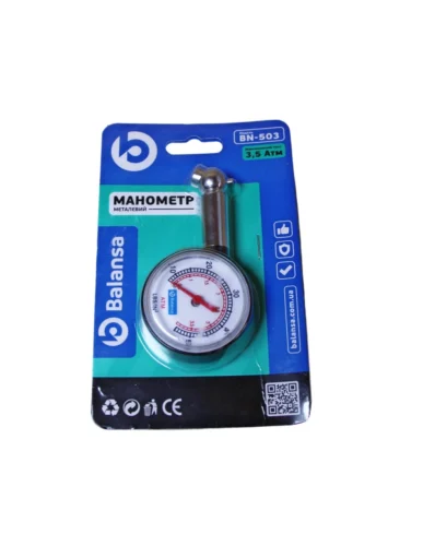 Манометр металевий 4 атм футляр Balansa (BN-503)
