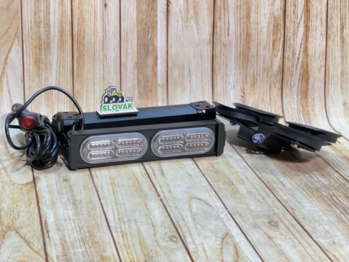 LED балка стробоскоп на магнітах 65W 2-сторони,жовте світло, прикурювач (23см*10см*5см) 12-24В