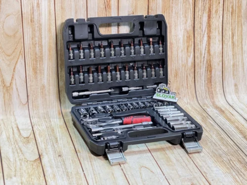 Набір інструменту STRONA 1/4" 53 шт, 4-14 мм з тріскачка, подовжувач, кардан, викрутка.-вороток, біти