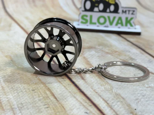 Брелок для ключів для автомобіля Колесо диск авто Wheel Графітовий