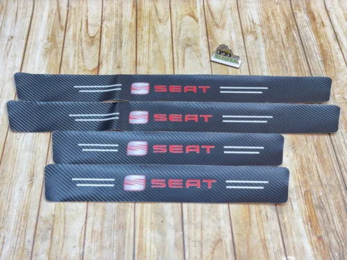 Захисна плівка SEAT 5D із вуглецевого волокна самоклеюча 4шт, 2х(60х7см)  2х(40х7см)