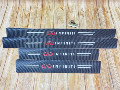 Захисна плівка INFINITI 5D із вуглецевого волокна самоклеюча 4шт, 2х(60х7см)  2х(40х7см)