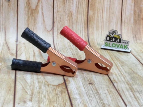 Затискачі для клеми АКБ (крокодили) (+/-) 100А L=105, в Ізоляторі