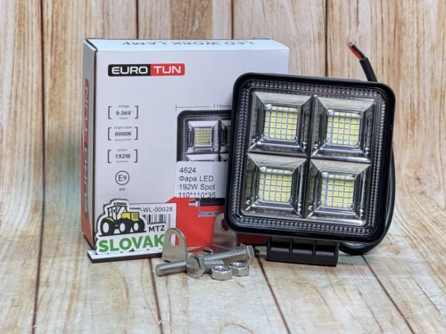 Світлодіодна LED фара робоча 192Вт 9-36V, широкий луч (Ближній) (EUROTUN)