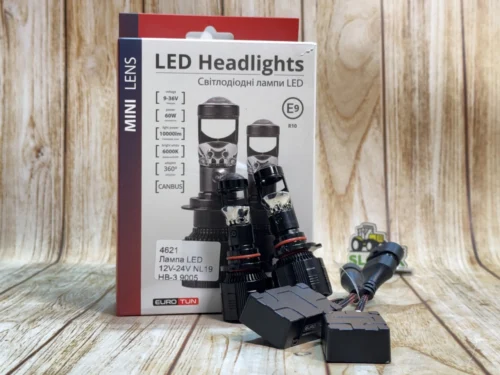 LED лампа Лінзована HB360W EURO TUN 6500K (2 шт.) (9-36v 60w 10000lm 6500K CANBUS 360°)