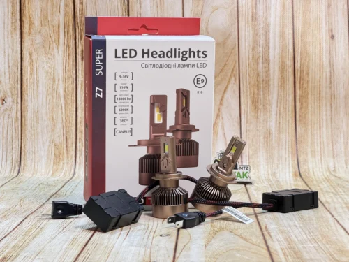 LED лампа H7 110W Z7 SUPER (2 шт.) (9-32v 110w 18000lm 6500K CANBUS 360°) EURO TUN