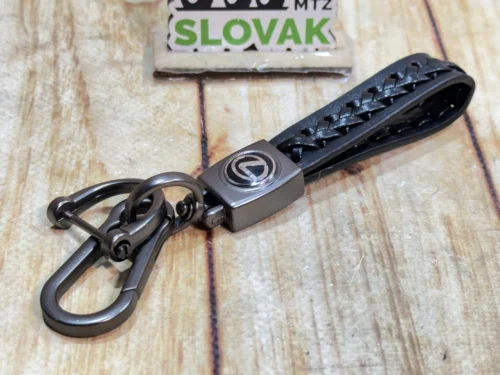 Стильний плетений брелок з карабіном, логотип Lexus колір Чорний