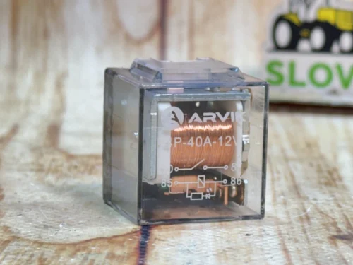 Реле 4 контакти 12 В 40 А універсальне з кріпленням та індикатором