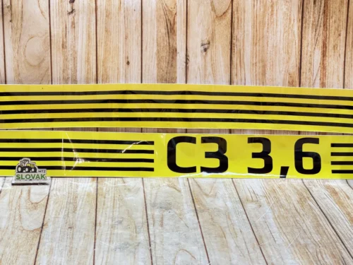 Наклейка «СЗ 3,6» на лобове скло, На жовтому фоні