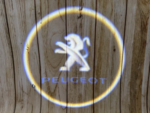 LED-проекція логотипу Peugeot  для дверей (універсальний комплект, 2 шт.)