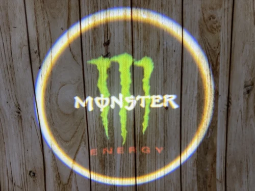 LED-проекція логотипу Monster + для дверей (універсальний комплект, 2 шт.)