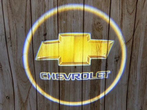LED-проекція логотипу Chevrolet+ логотип для дверей (універсальний комплект, 2 шт.)