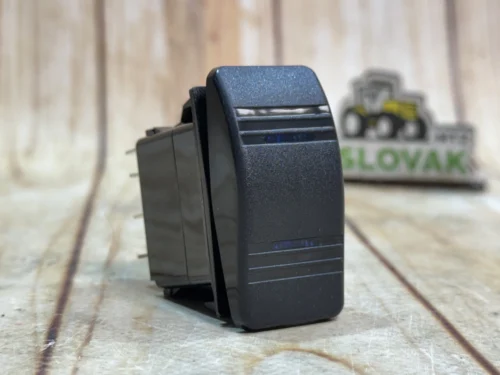 Кнопка тумблер клавішна  (ON-OFF-ON 7pin) з підсвіткою 12V/24V 20A універсальна