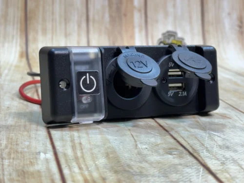 Автомобільна панель живлення 12V з USB, прикурювачем та вимикачем