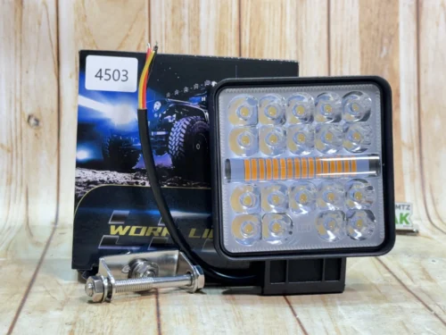 LED фара робочого світла квадратна з ДХО/жовтим стробоскопом 48W 16 LED (4503)
