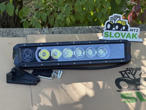 Пряма LED балка 60Вт 12–30В з боковими червоними габаритами (Комбіноване світло)