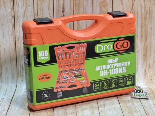 Набір інструментів DroGO DH-108NS (108 одиниць, Cr-V, оранжевий кейс)