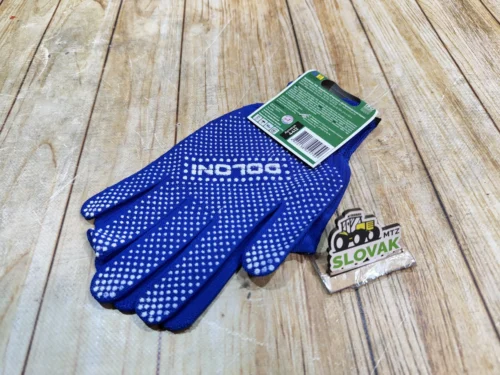 Рукавиці DOLONI для точних робіт з ПВХ покриттям (сині)