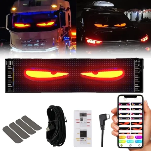 Гнучка LED панель "ОЧІ" на фуру 16,6×120 см RGB з пультом 12–24V