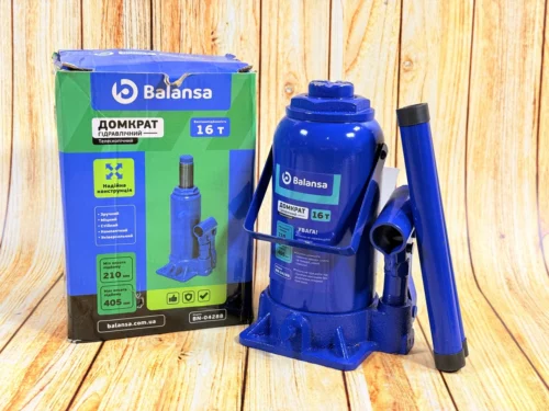 Домкрат гідравлічний пляшковий 16Т 225–405 мм Balansa BN-04288