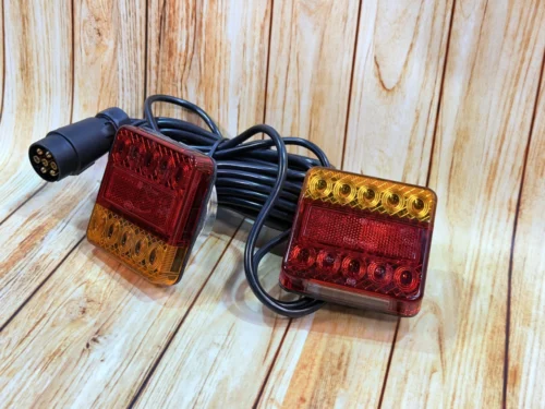 Ліхтар LED для причепа на магнітах з проводкою 7-метрів (4014B) RED/ORANGE