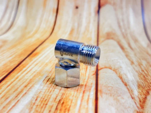 Штуцер кутовий S17 сполучний з гайкою (М14х1.5)-Г(М14х1.5)