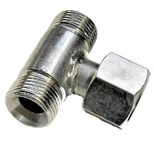 Штуцер тройник S27 с гайкой (М22х1.5-М22х1.5-М22х1.5)