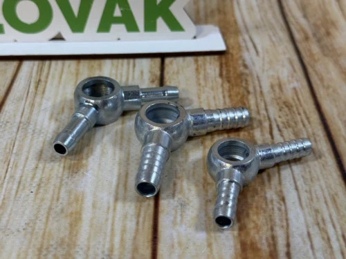 Кут поворотний (банджо) подвійний під штуцер d12 на 8х8мм кутовий