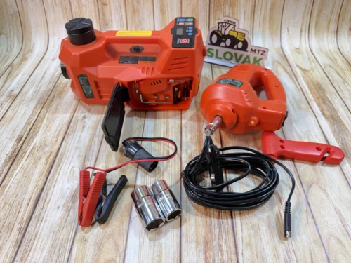 Електричний автомобільний домкрат 12V з гайковертом (комплект)