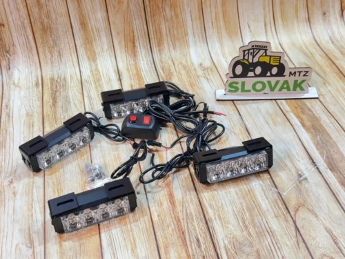 Стробоскоп (комплект 4 шт ) LED 12/24В (120мм*40мм*50мм) + пульт, 16 режимів