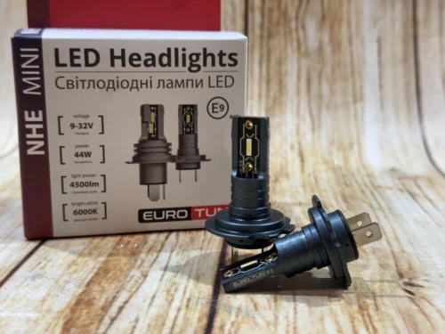 Світлодіодні лампи LED H7 44W 4500 lm 6000K 9–32V (EUROTUN)