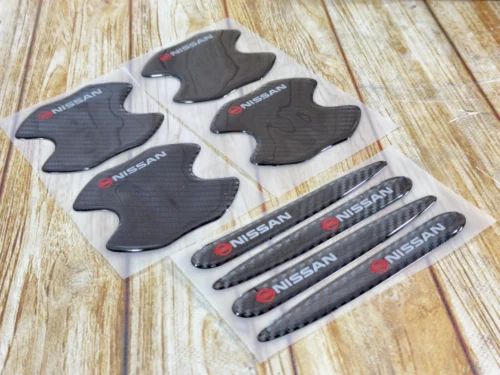 Захисна карбонова плівка під дверні ручки авто NISSAN (к-т 8 шт)