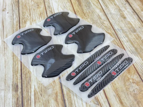 Захисна карбонова плівка під дверні ручки авто FIAT TIPO (к-т 8 шт)