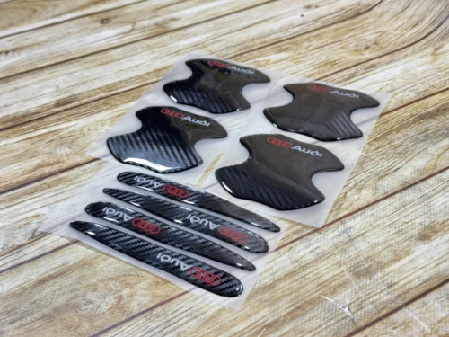 Захисна карбонова плівка під дверні ручки авто AUDI (к-т 8 шт)