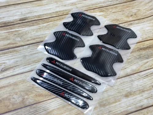 Захисна карбонова плівка під дверні ручки авто MITSUBISHI (к-т 8 шт)