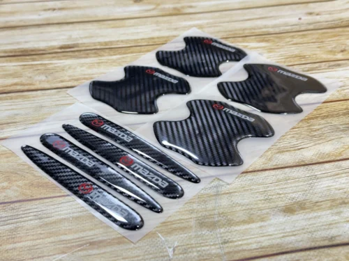 Захисна карбонова плівка під дверні ручки авто MAZDA (к-т 8 шт)