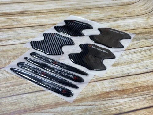 Захисна карбонова плівка під дверні ручки авто MERCEDES-BENZ (к-т 8 шт)