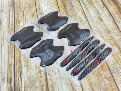 Захисна карбонова плівка під дверні ручки авто PEUGEOT (к-т 8 шт)