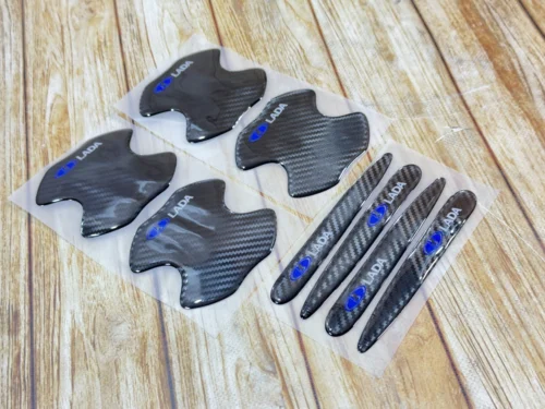 Захисна карбонова плівка під дверні ручки авто LADA (к-т 8 шт)