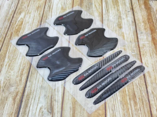 Захисна карбонова плівка під дверні ручки авто KIA-MOTORS (к-т 8 шт)