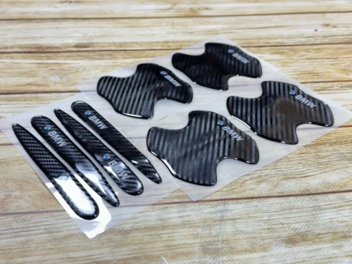 Захисна карбонова плівка під дверні ручки авто BMW (к-т 8 шт)